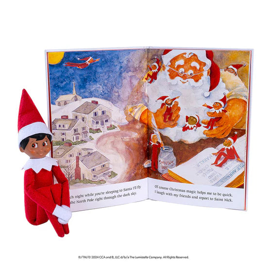 Elf on the Shelf Tradition Book & Boy with Brown Eyes