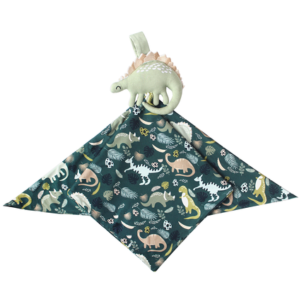 The cutest NEW bamboo baby lovey available in our Prehistoric Friends pattern! This soft & snuggly security blanket also makes an adorable cuddly friend for your baby.