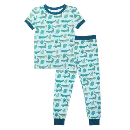The softest bamboo toddler and kids pajamas in our Later Gator alligators pattern!