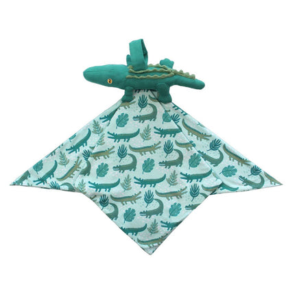 The cutest NEW bamboo baby lovey available in our Later Gator alligators pattern!