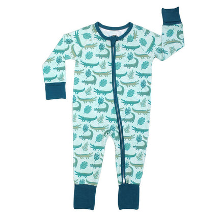 The softest bamboo baby pajamas in our Later Gator alligators pattern!