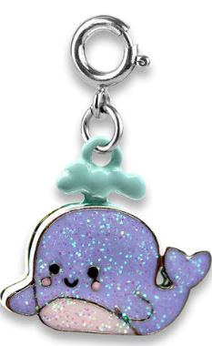 Glitter Whale Charm