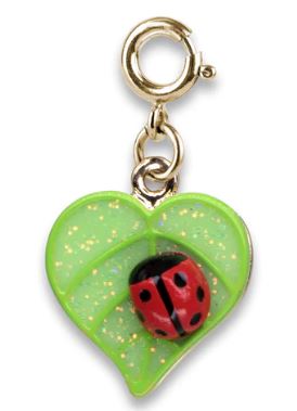 Gold Glitter Little Ladybug Charm