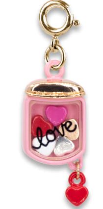 Gold Jar of Hearts Shaker Charm