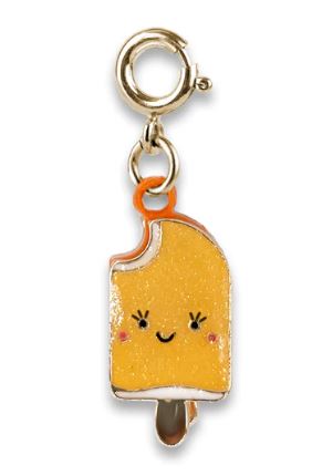 Gold Orange Popsicle Charm
