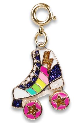 Gold Rollerskate Charm