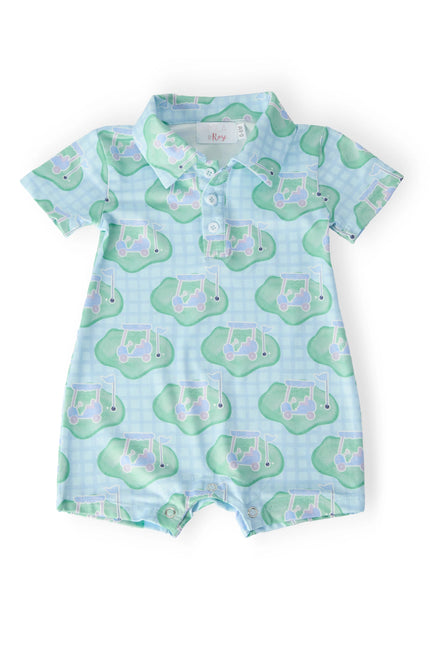 He's On The Green Polo Shorty One-Piece