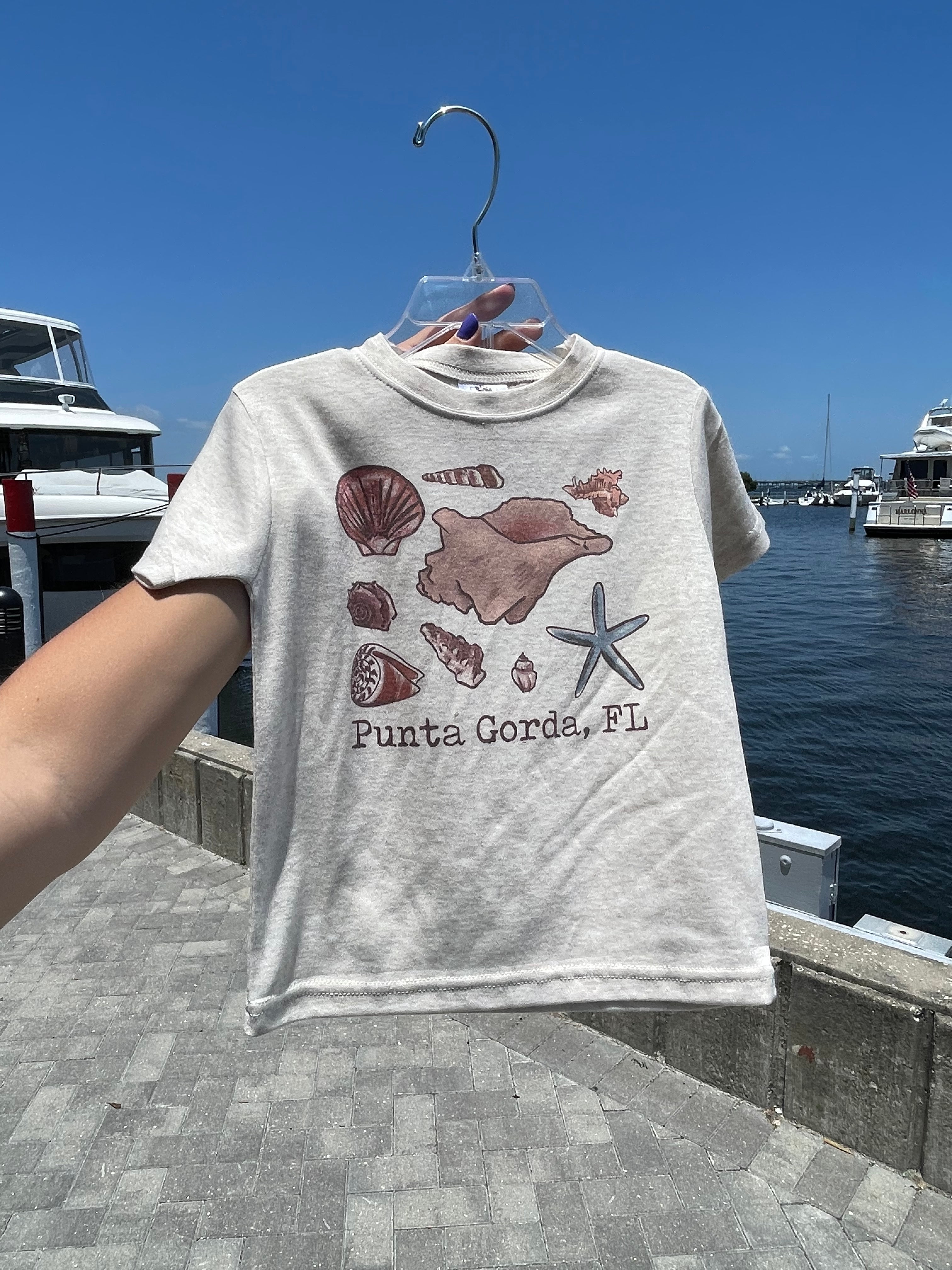 Punta Gorda FL Souvenir Coastal Shell Beach Summer Kid Clothes