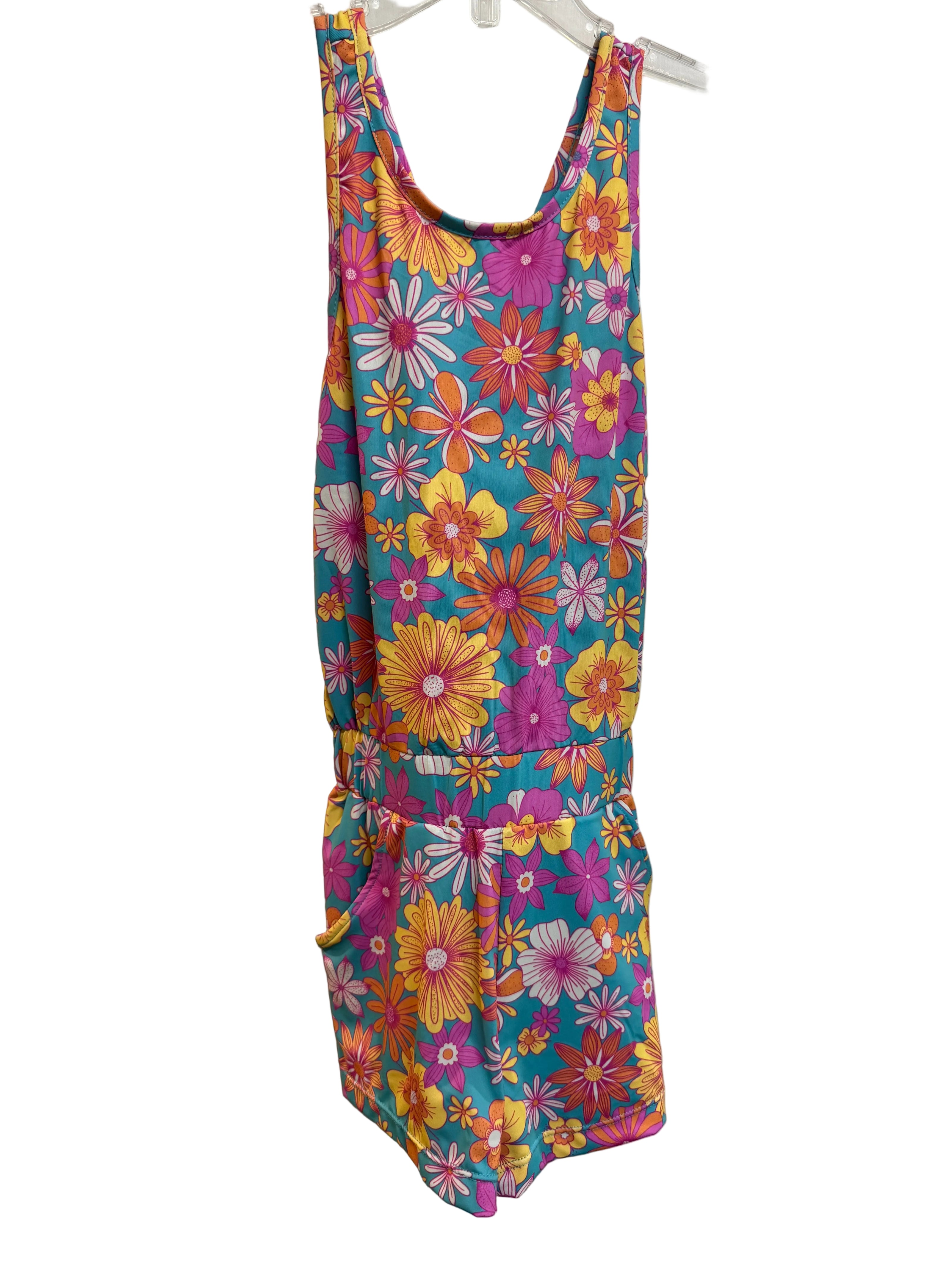 Cross Back Romper - Tidal Blooms