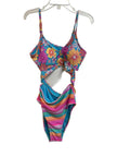 Wrap Bikini Top and High Waist Bottom - Tidal Blooms