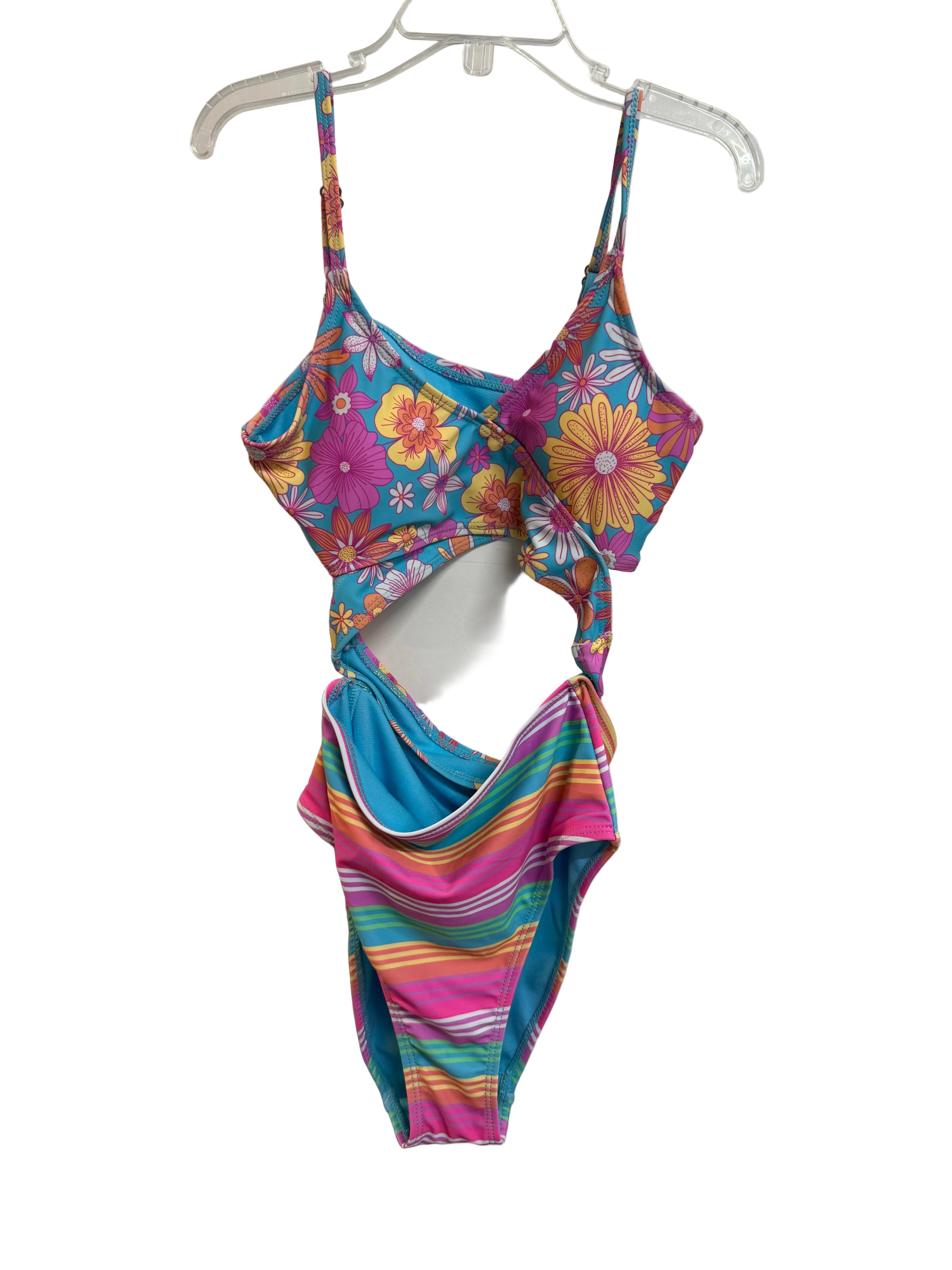 Wrap Bikini Top and High Waist Bottom - Tidal Blooms