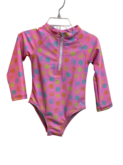 Zip Front Long Sleeve One Piece - Blush Shells