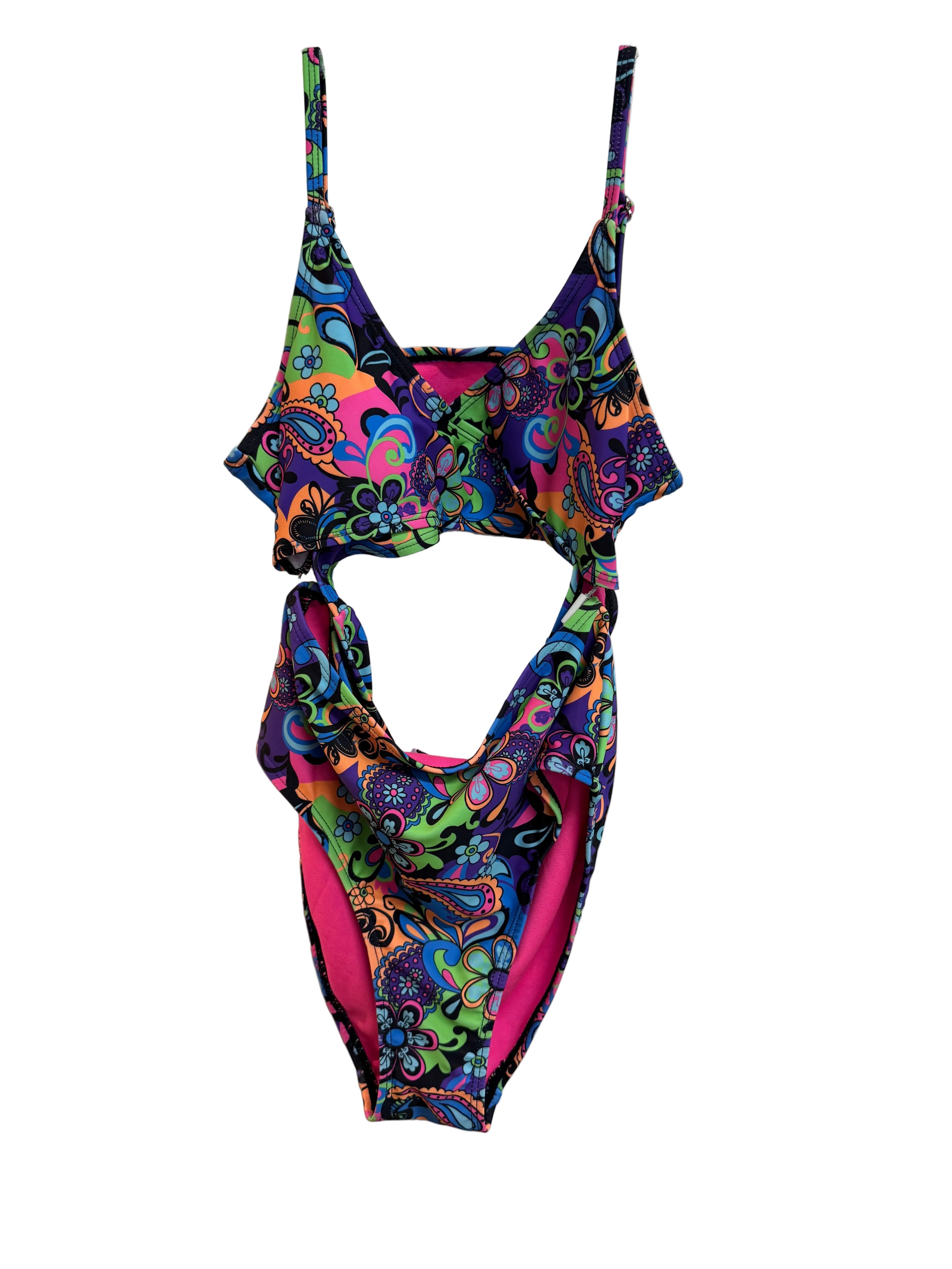 Wrap Bikini Top and High Waist Bottom Set - Boho Splash