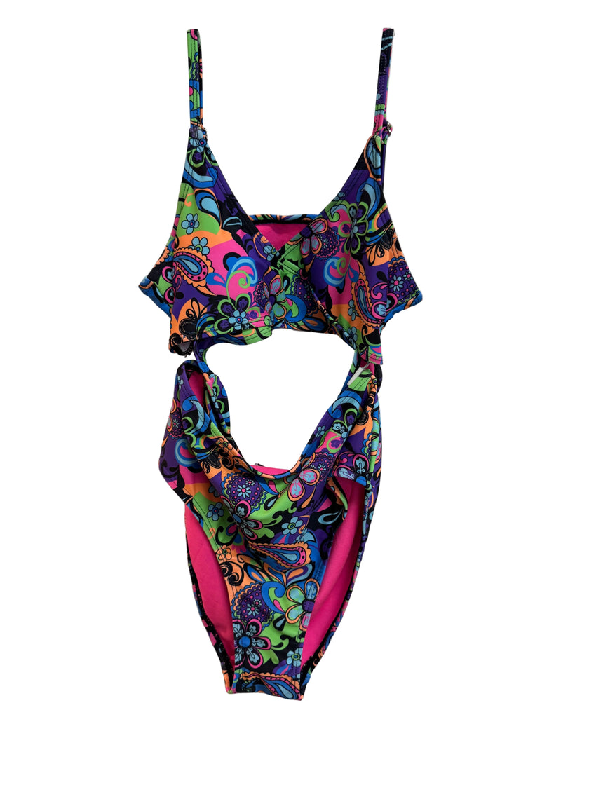 Wrap Bikini Top and High Waist Bottom Set - Boho Splash