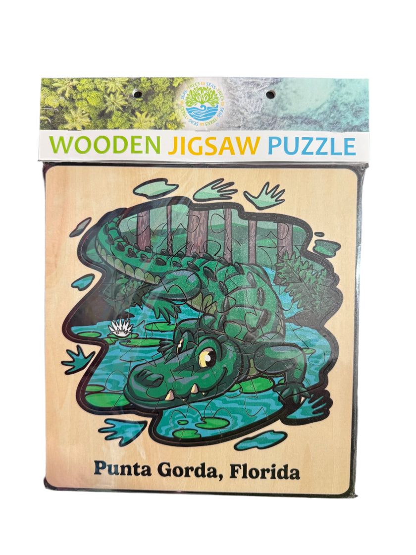 Alligator Punta Gorda Wooden Puzzle