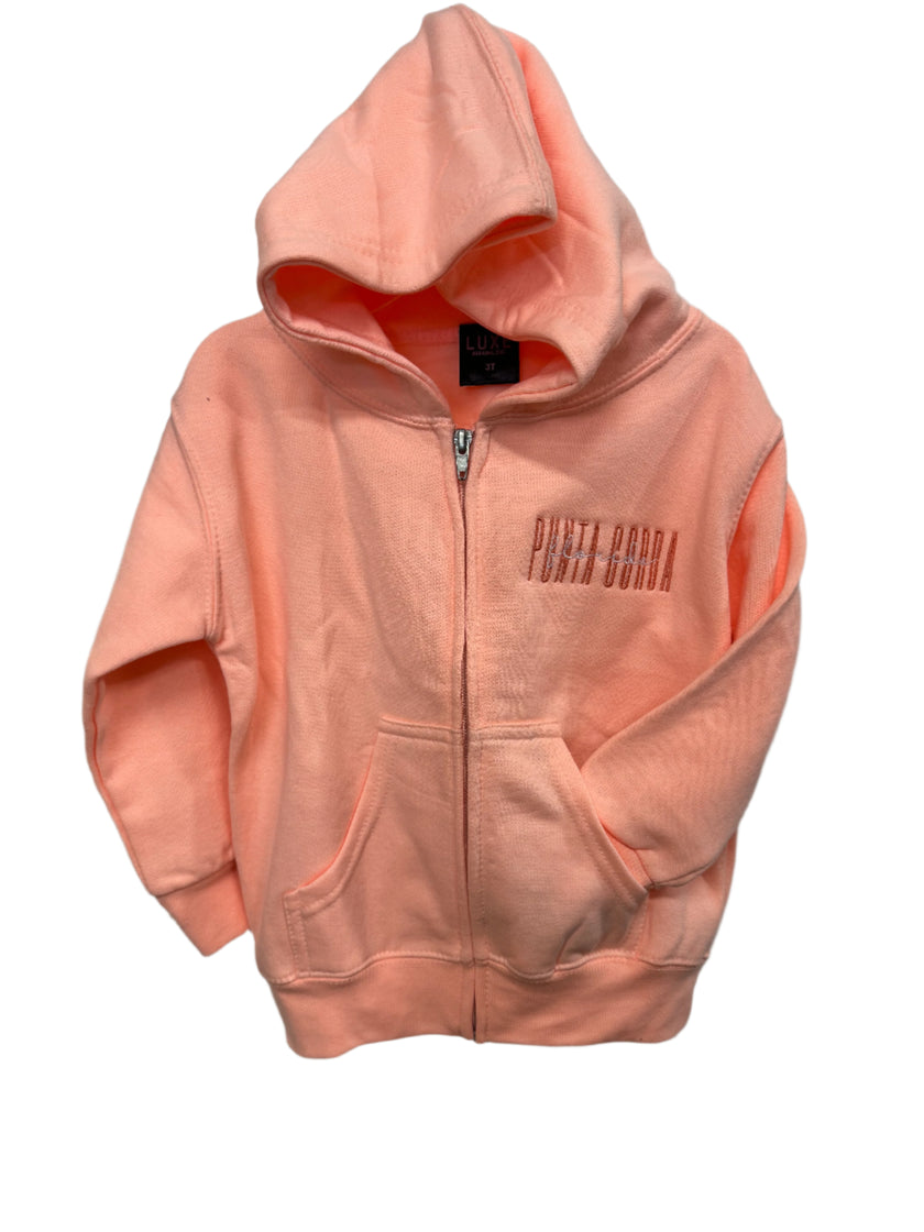 Punta Gorda Zip Hoodies Peach