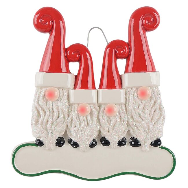 Bearded Gnomes Family Personalized Christmas Ornament