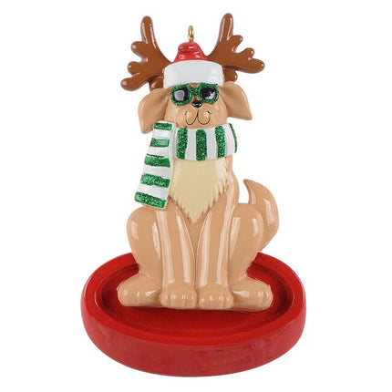 Cool Dog With Sunglasses Personalized Christmas Ornament