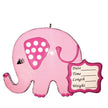 Baby Elephant Girl Personalized Christmas Ornament