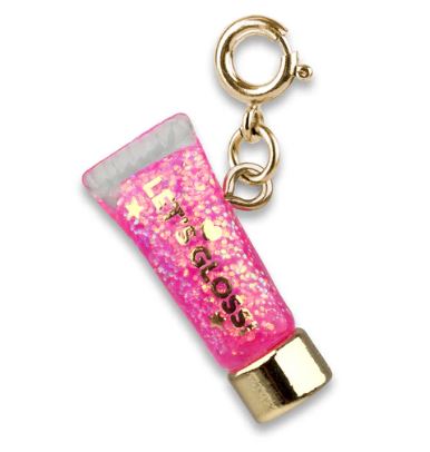 Gold Glitter Lip Gloss Charm