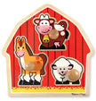 Barnyard Animals Jumbo Knob Puzzle - 3 Pieces