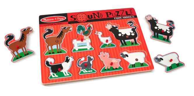 Farm Animals Sound Puzzle - 8 Pieces