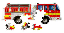 Giant Fire Truck Floor Puzzle - 24 Pieces