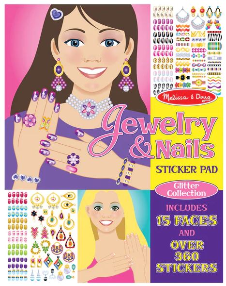 Jewelry & Nails Glitter Stickers Pad