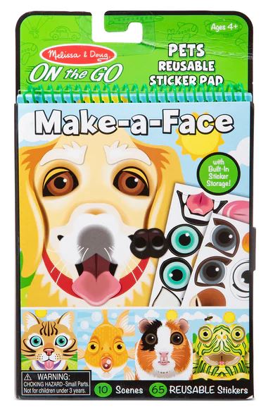 On the Go Travel Activity - Make a Face Pets