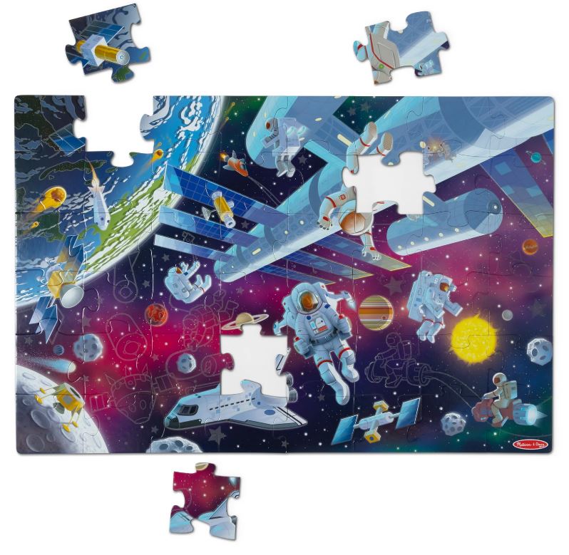 Outer Space Glow-in-the-Dark Floor Puzzle – 48 Pieces