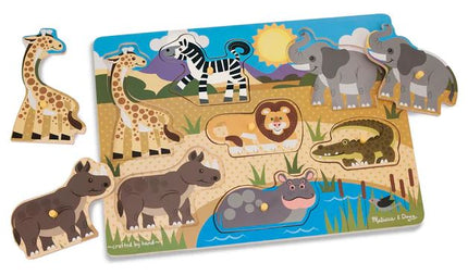 Safari Peg Puzzle - 7 Pieces