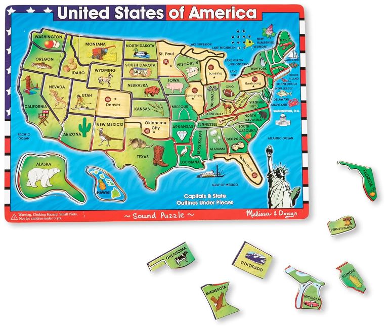 See and Hear Puzzle USA MAP