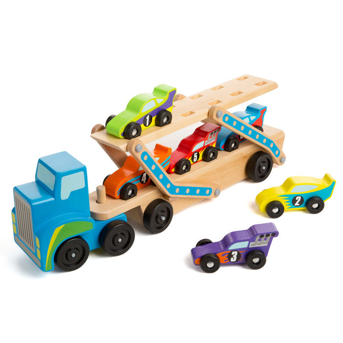 Mega Race-Car Carrier Toy
