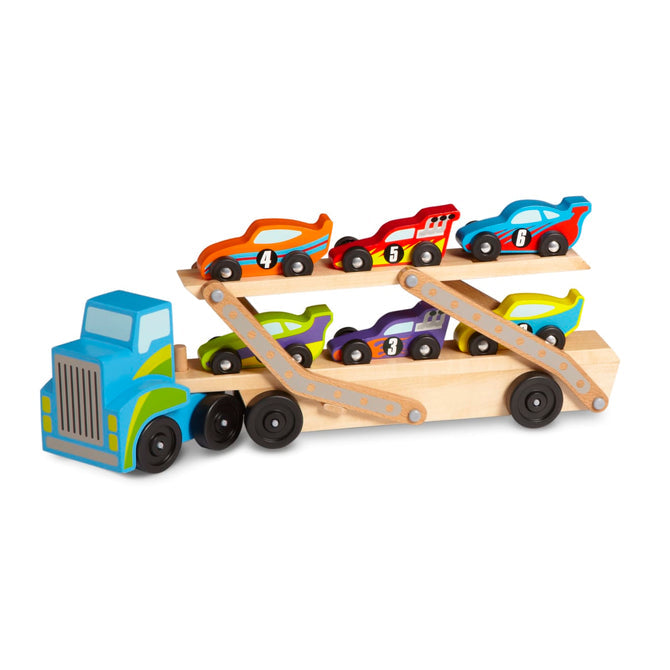 Mega Race-Car Carrier Toy