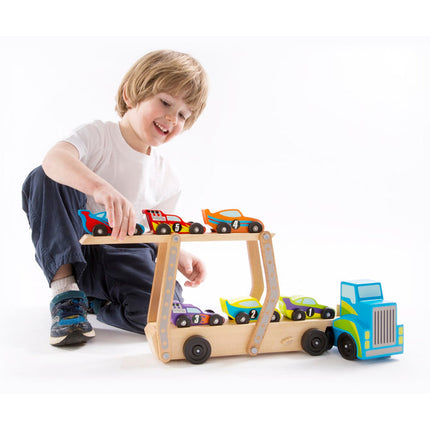 Mega Race-Car Carrier Toy