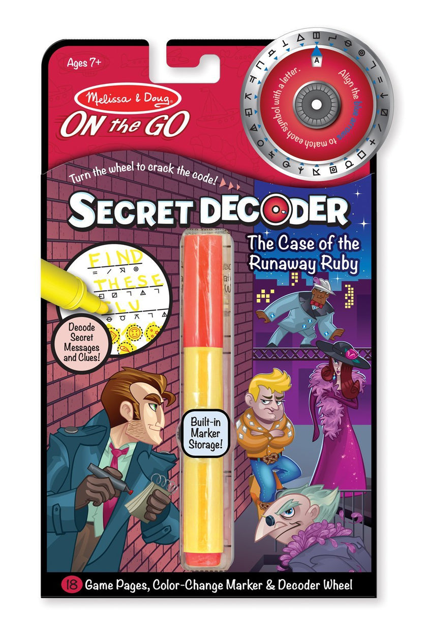 Red Decoder Pages Secret Decoder Game - On the Go Travel Activity Red – Little-Minnows