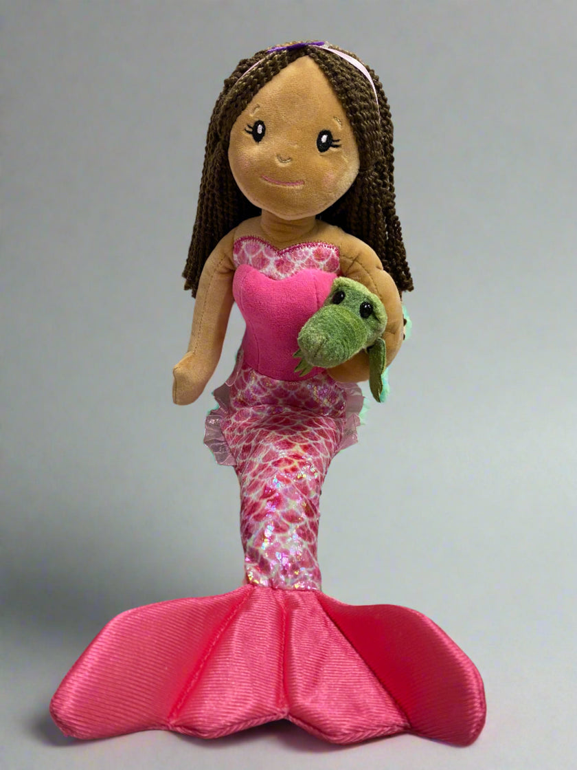 Mermaid w/ Alligator Doll Stuffed Animal (Pick your Mermaid)