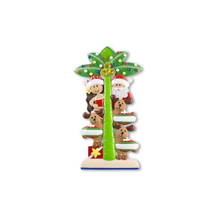 Palm Tree Family Personalized Christmas Ornament NT203-NT208