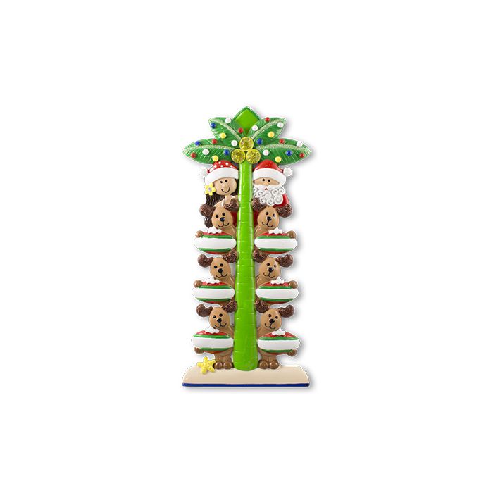 Palm Tree Family Personalized Christmas Ornament NT203-NT208