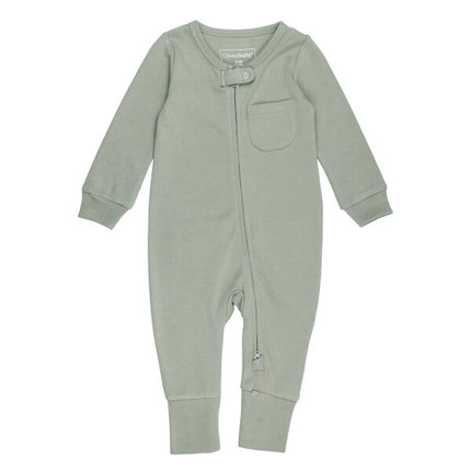 Seafoam Organic Footless 2-Way Zipper Romper GOTS-certified