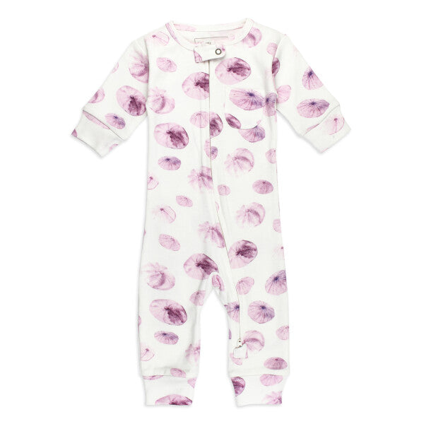 Sea Urchin Organic Footless 2-Way Zipper Romper GOTS-certified