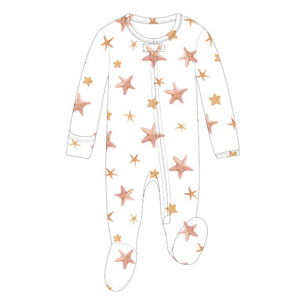 Starfish Organic 2-Way Zipper Footie GOTS-certified