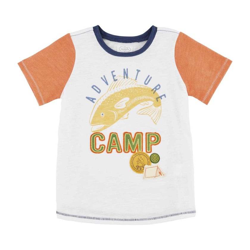 Orange Fishing Applique Tee