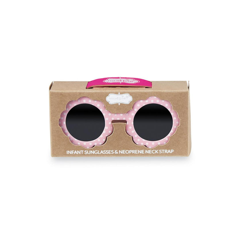 Pink Flower Girl Sunglasses & Strap Set