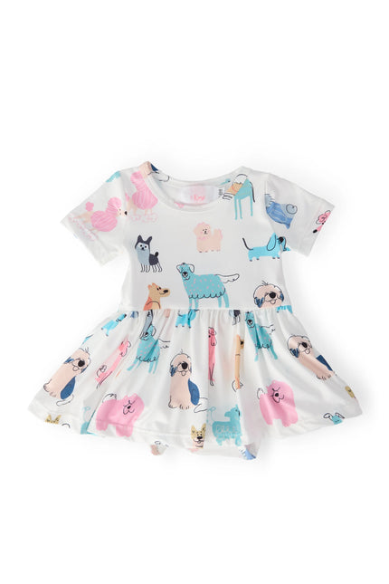 Puppy Pals Short Sleeve Twirl Bodysuit