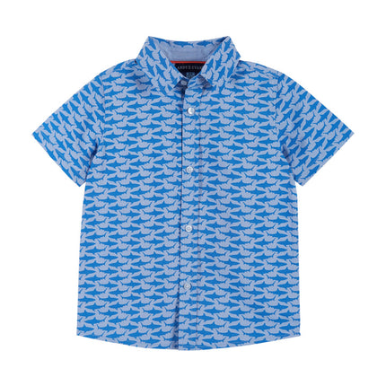 Buttondown Polo Shirt - Blue Shark