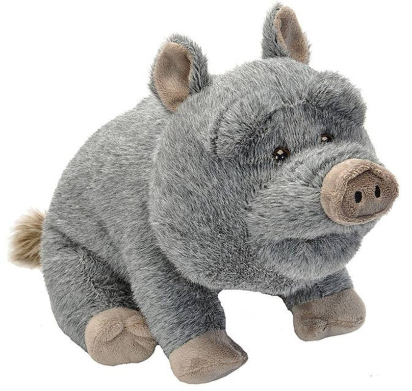 Potbelly Pig Grey Plush Stuffy Stuffed Animal