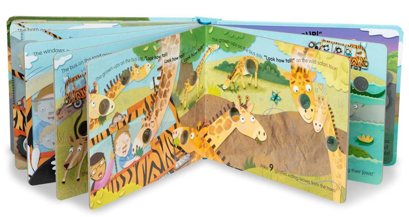 Poke-A-Dot Book: The Wheels on the Bus Wild Safari