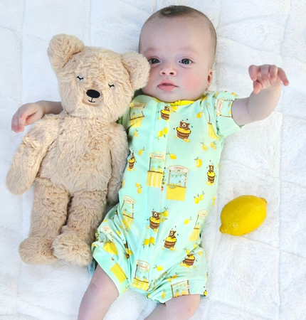 Lemonade Stands & Honey Bears Bamboo Two-Way Zippy Romper (3M-24M)