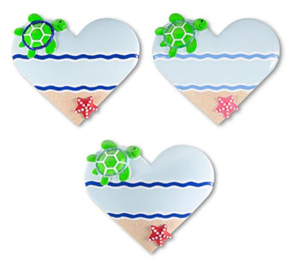Sea Turtle Heart Personalized Christmas Ornament NT225
